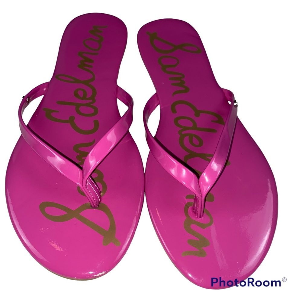 Sam Edelman Flip Flops Sandals Bright Hot Pink 8.5